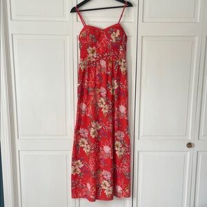 BOG Collective | Floral Red Maxi Dress | Size M